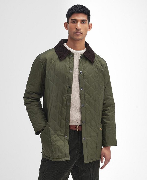 Barbour Heritage Liddesdale Quilted Jacket Ελιά | BABO87311