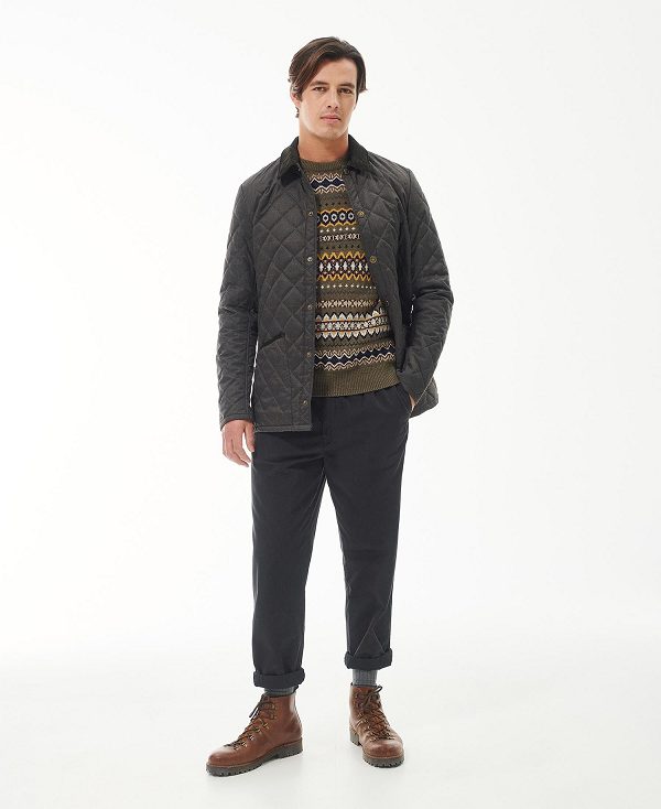 Barbour Heritage Liddesdale Quilted Jacket Ελιά | BABO87347
