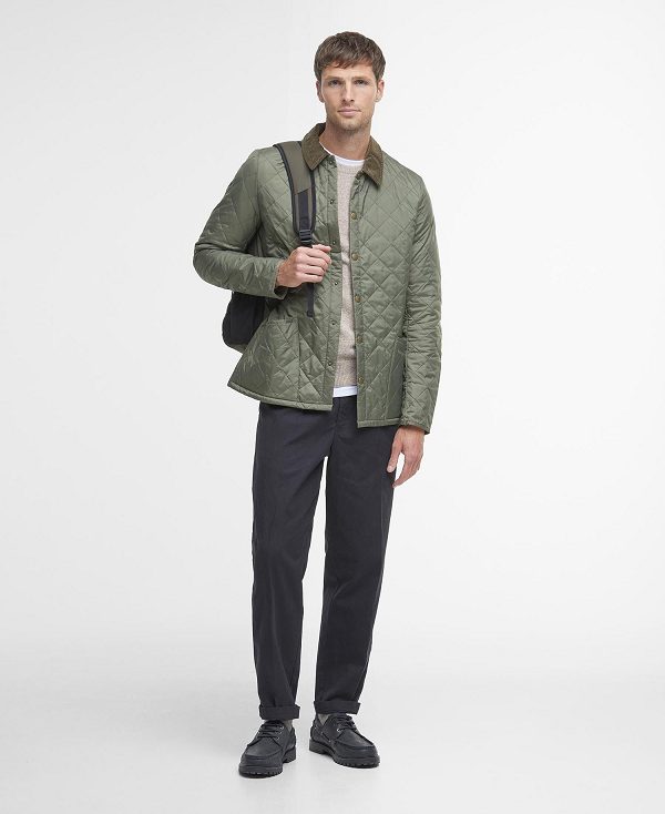Barbour Heritage Liddesdale Quilted Jacket Ελιά | BABO87360