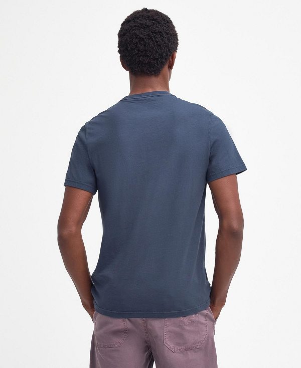 Barbour Hickling Logo T-shirt σκουρο μπλε | BABO88305