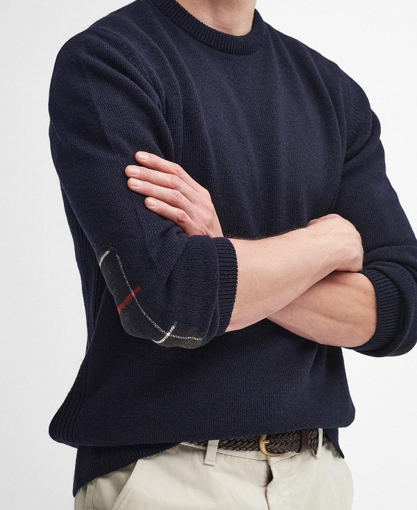 Barbour Holden Crew Neck Jumper σκουρο μπλε | BABO88649
