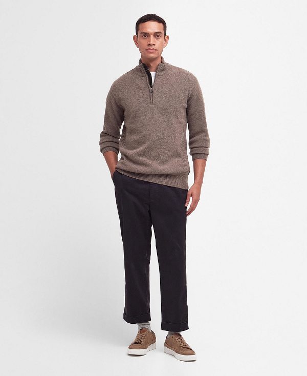 Barbour Holden Half Zip Jumper γκρι | BABO88532
