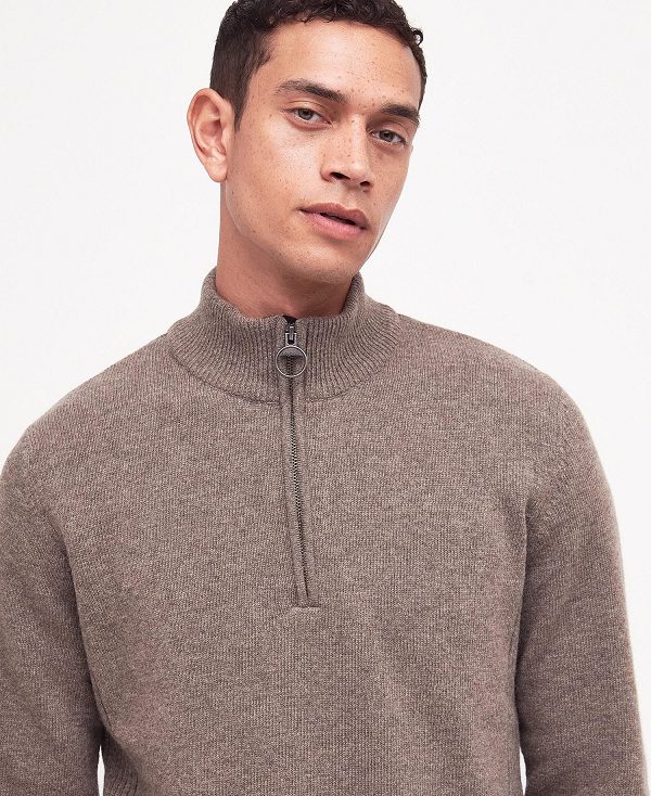 Barbour Holden Half Zip Jumper γκρι | BABO88532