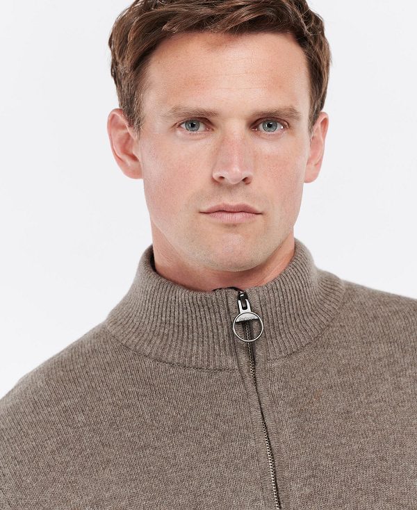 Barbour Holden Half Zip Jumper γκρι | BABO88532
