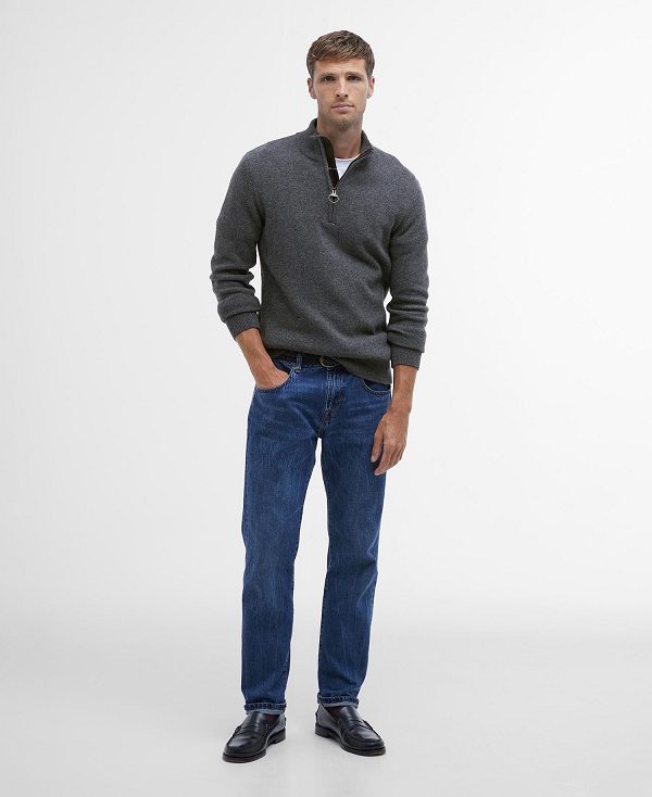 Barbour Holden Half Zip Jumper σκουρο μπλε | BABO88524