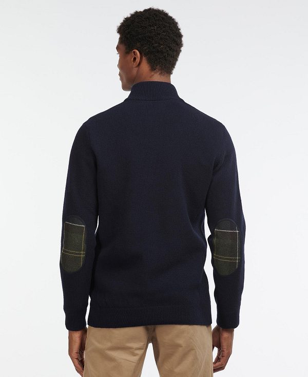 Barbour Holden Half Zip Sweater σκουρο μπλε | BABO88579