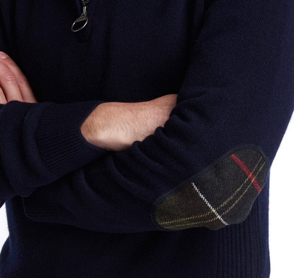 Barbour Holden Half Zip Sweater σκουρο μπλε | BABO88579