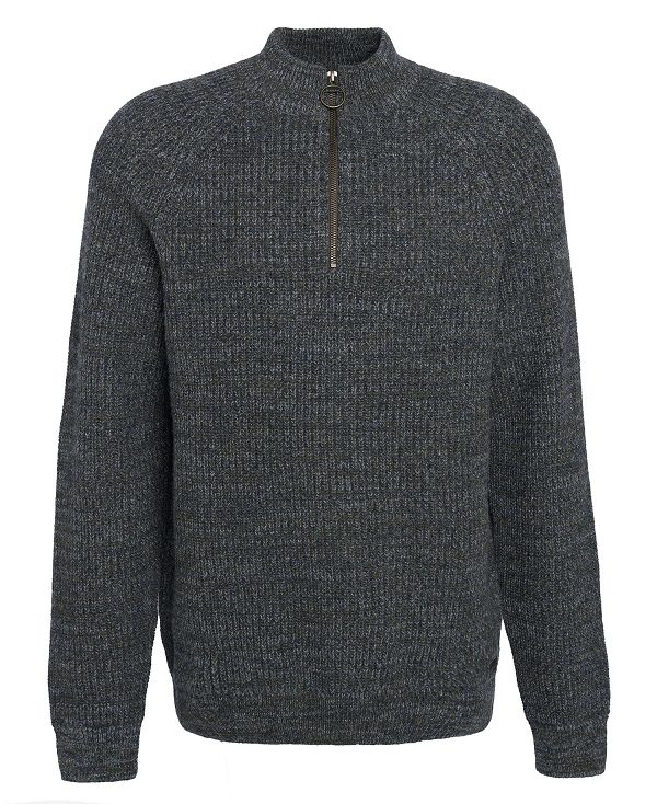 Barbour Horseford Half-zip Jumper Ελιά | BABO88521