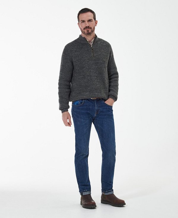 Barbour Horseford Half-zip Jumper Ελιά | BABO88521
