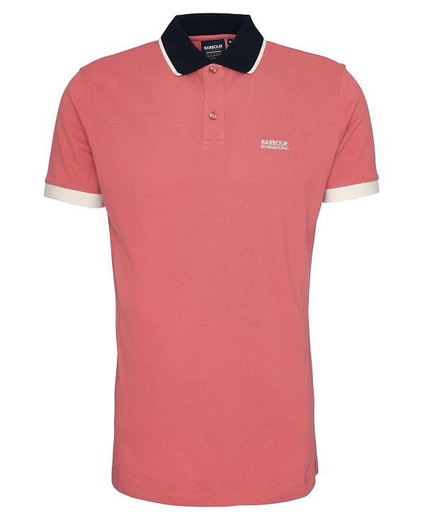 Barbour Howall Polo Shirt κοκκινα | BABO88073