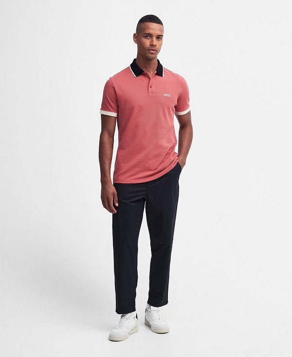 Barbour Howall Polo Shirt κοκκινα | BABO88073