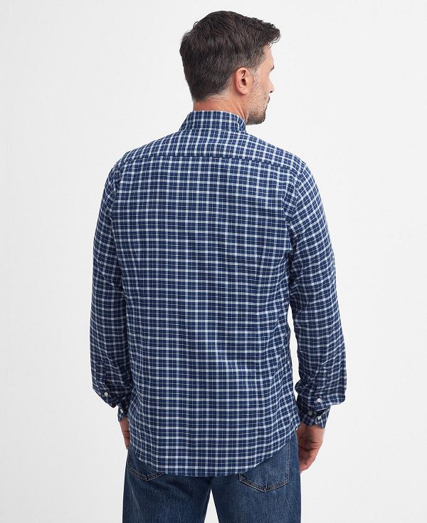 Barbour Howard Tailored Long-sleeved Shirt σκουρο μπλε | BABO87721