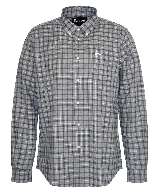 Barbour Howard Tailored Long-sleeved Shirt γκρι | BABO87722