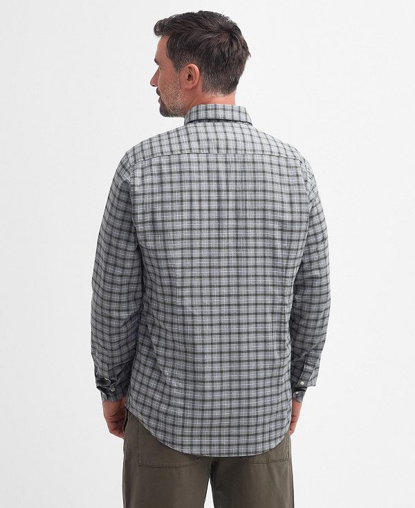 Barbour Howard Tailored Long-sleeved Shirt γκρι | BABO87722