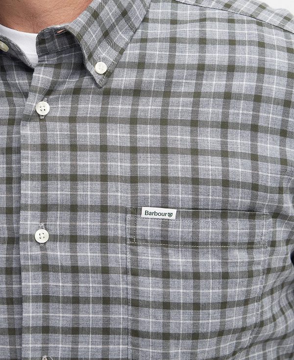 Barbour Howard Tailored Long-sleeved Shirt γκρι | BABO87722