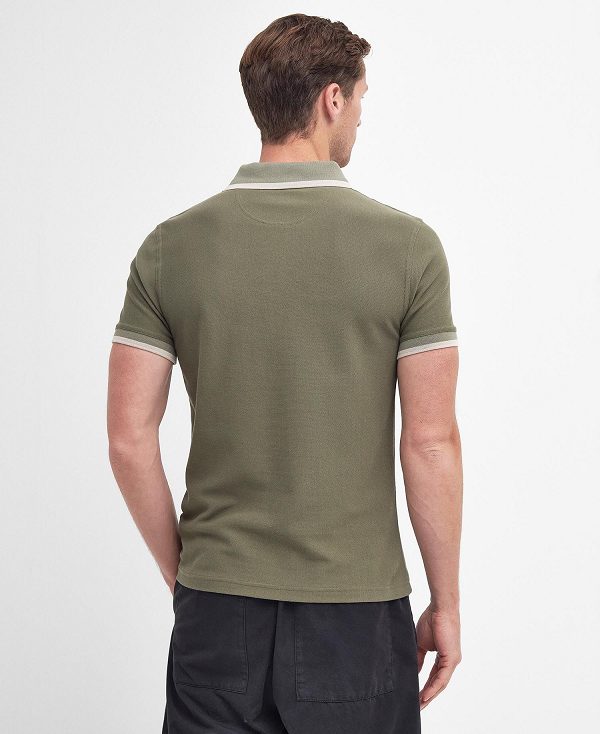 Barbour Howden Polo Shirt Ελιά | BABO88151