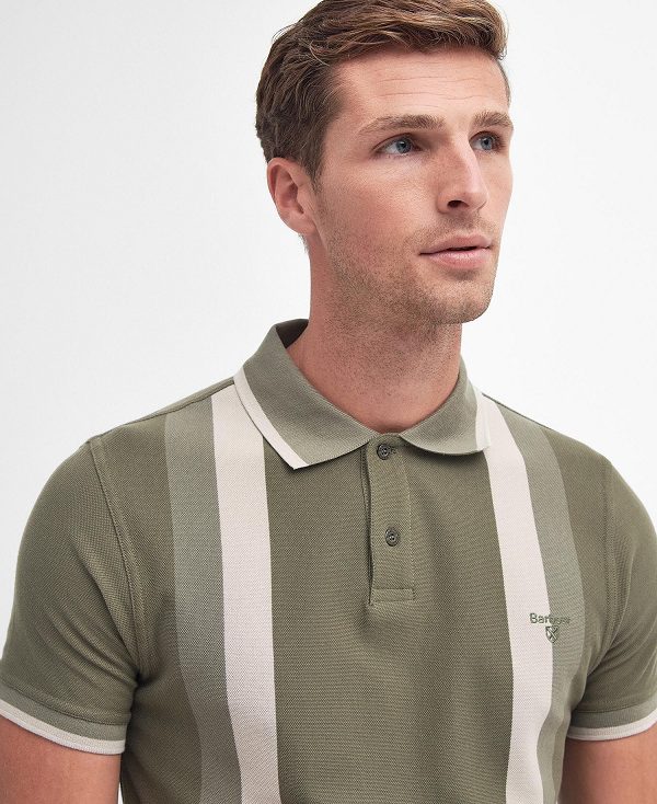 Barbour Howden Polo Shirt Ελιά | BABO88151