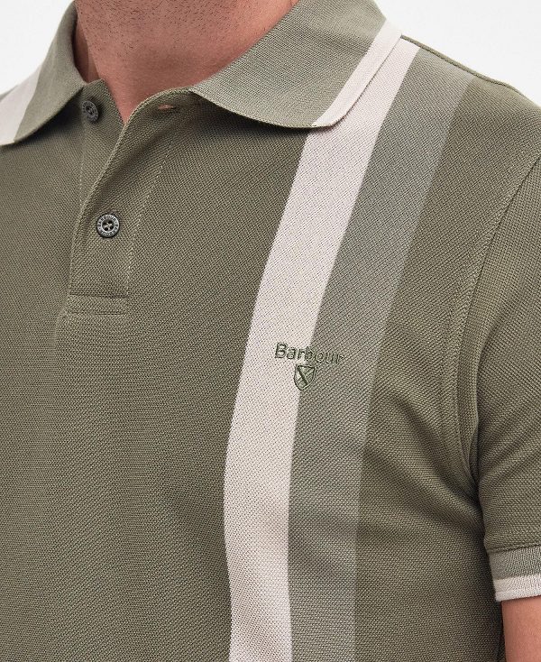 Barbour Howden Polo Shirt Ελιά | BABO88151