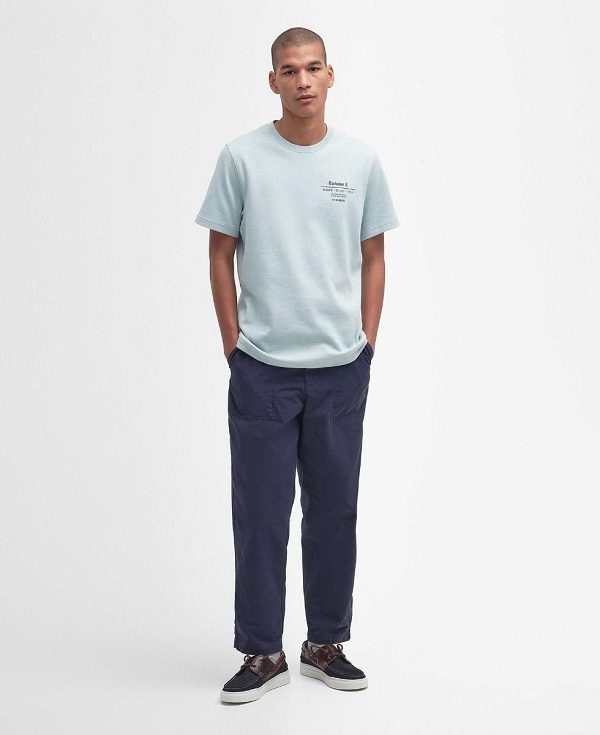 Barbour Huckley T-shirt μπλε | BABO88355