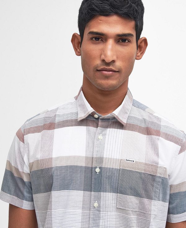 Barbour Hurlford Regular Short-sleeved Shirt ασπρα | BABO87773