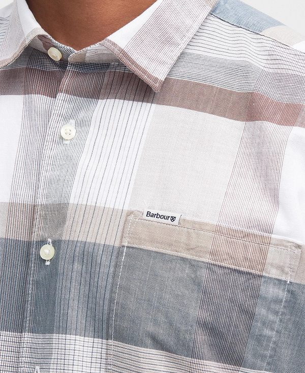 Barbour Hurlford Regular Short-sleeved Shirt ασπρα | BABO87773