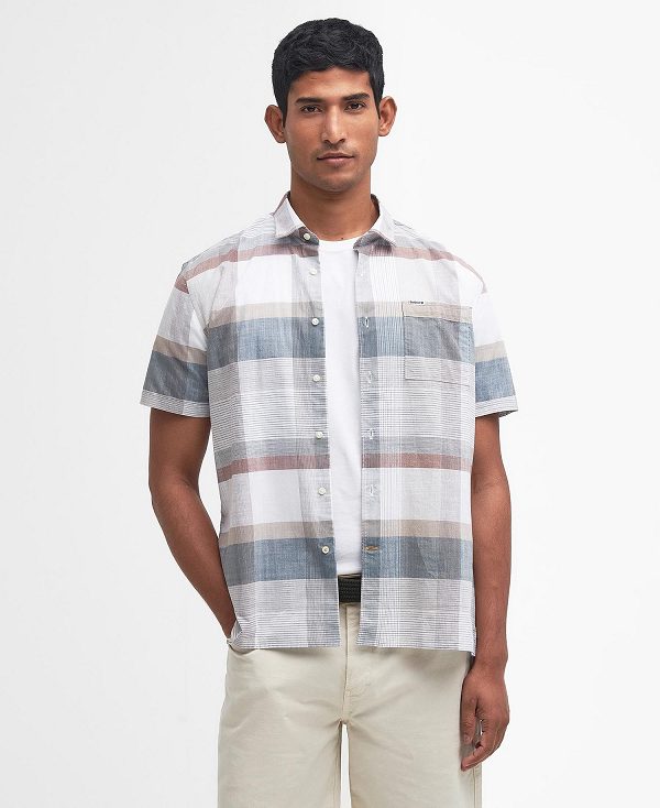 Barbour Hurlford Regular Short-sleeved Shirt ασπρα | BABO87773