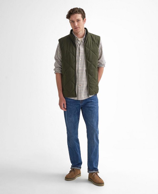 Barbour Hybrid Quilted Gilet Ελιά | BABO87567