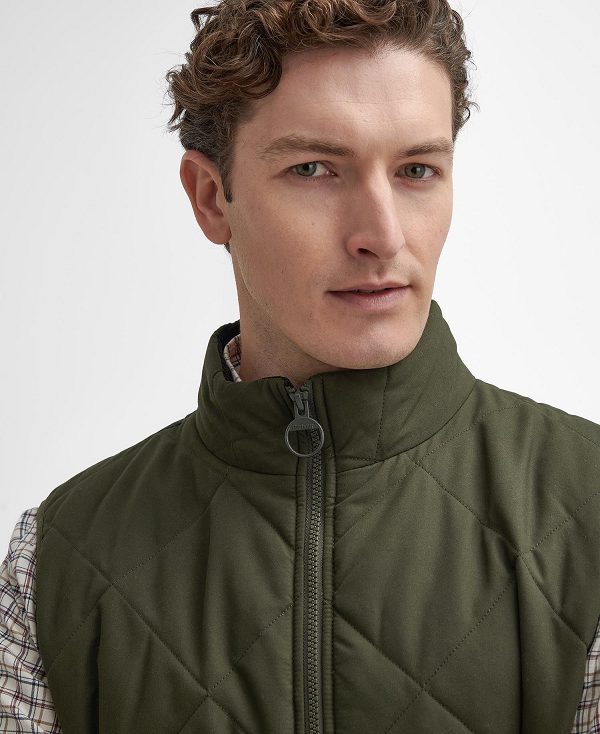 Barbour Hybrid Quilted Gilet Ελιά | BABO87567