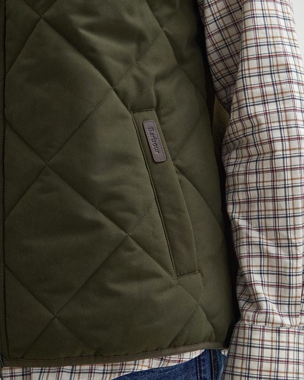 Barbour Hybrid Quilted Gilet Ελιά | BABO87567