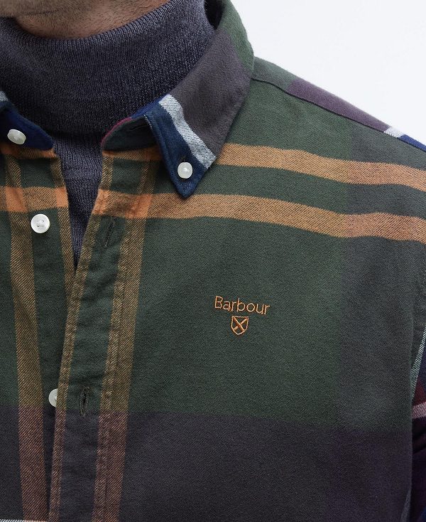 Barbour Iceloch Tailored Fit Shirt μπλε γκρι | BABO87862