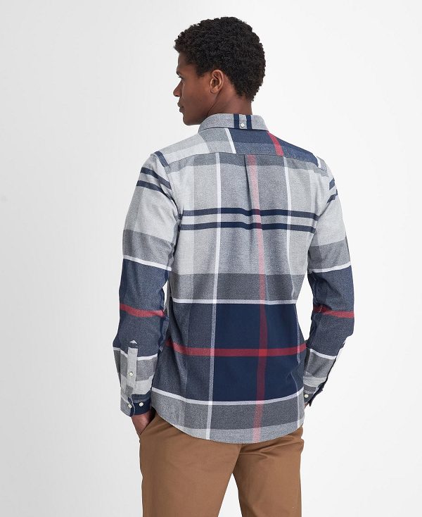 Barbour Iceloch Tailored Long-sleeved Shirt μπλε | BABO87859