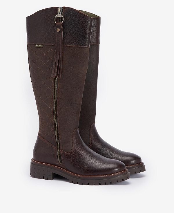 Barbour Ingrid Knee-high Boots σκούρο καφε | BABO89874