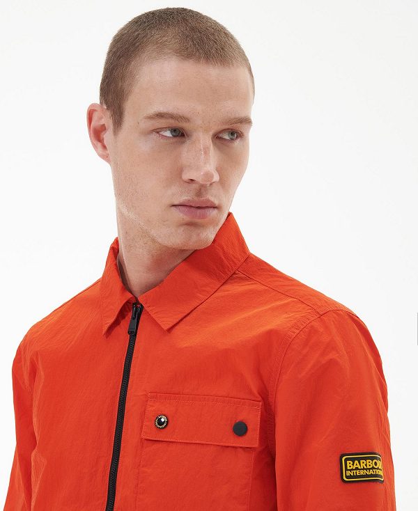 Barbour Inlet Regular Fit Overshirt πορτοκαλι | BABO87640