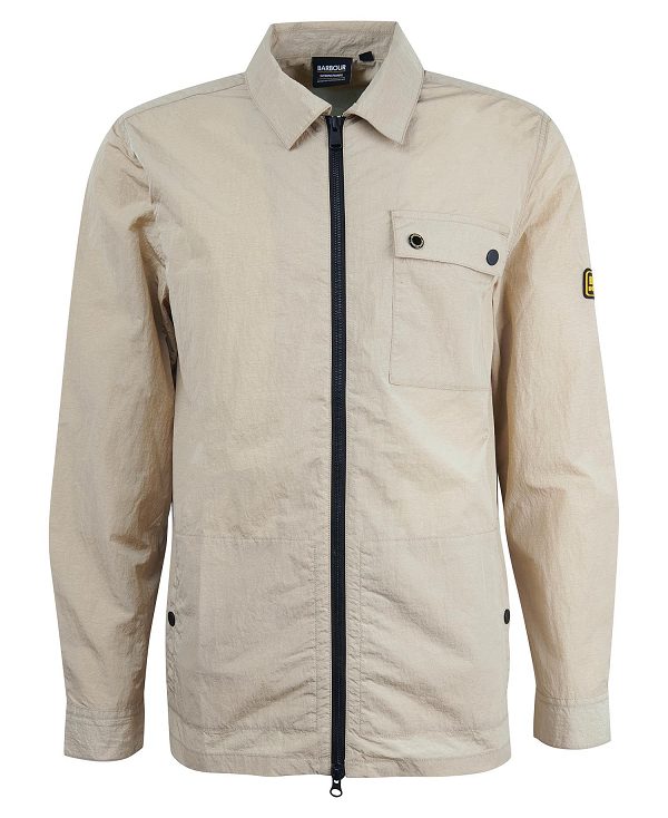 Barbour Inlet Regular Fit Overshirt ανοιχτο γκρι | BABO87646