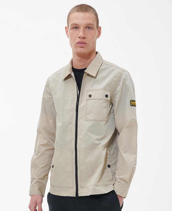 Barbour Inlet Regular Fit Overshirt ανοιχτο γκρι | BABO87646