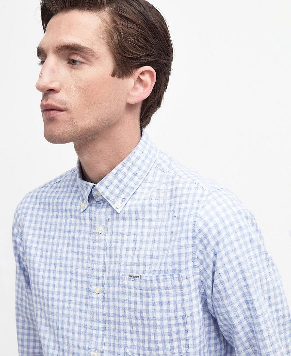 Barbour Kanehill Tailored Shirt μπλε | BABO87690