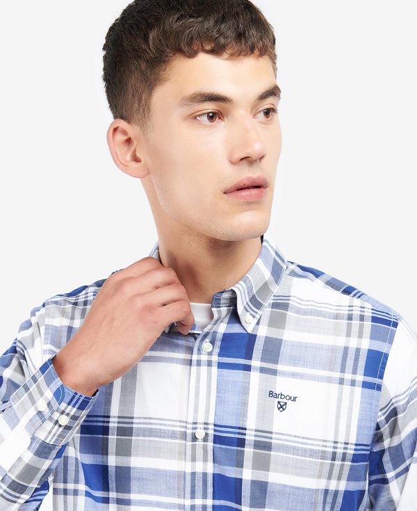 Barbour Kidd Tailored Shirt σκουρο μπλε | BABO87598