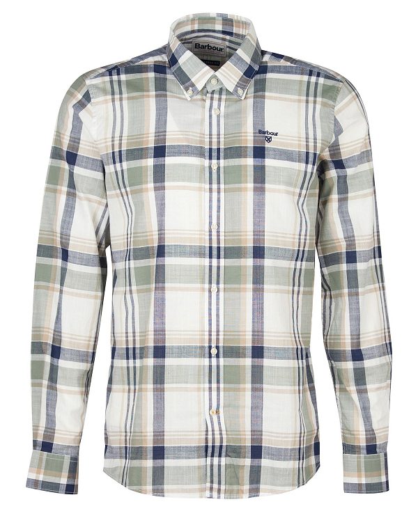 Barbour Kidd Tailored Short-sleeved Shirt Ελιά | BABO87610