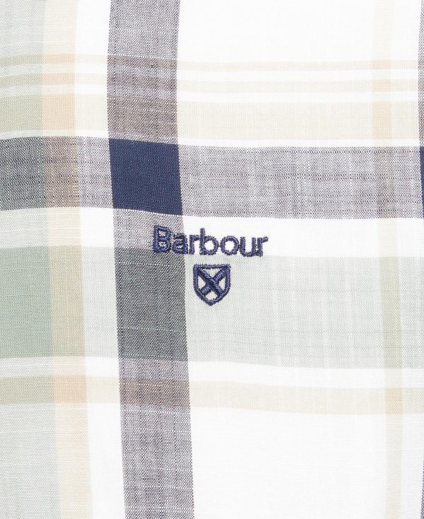 Barbour Kidd Tailored Short-sleeved Shirt Ελιά | BABO87610