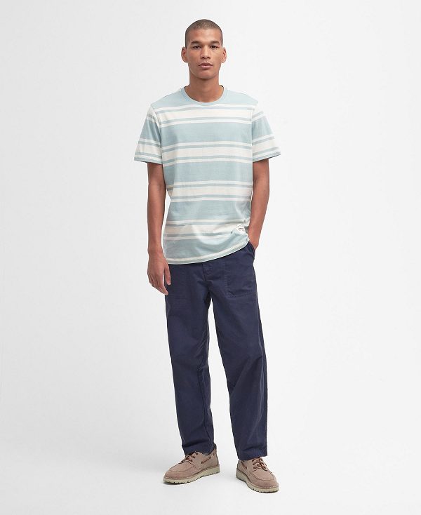 Barbour Kilton Striped T-shirt μπλε | BABO88358