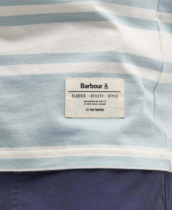 Barbour Kilton Striped T-shirt μπλε | BABO88358