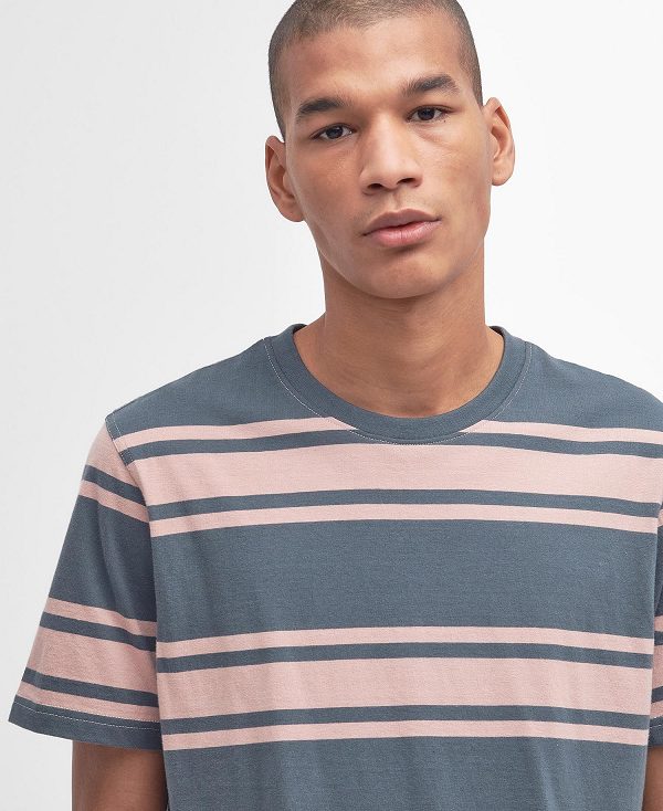 Barbour Kilton Striped T-shirt μπλε | BABO88373
