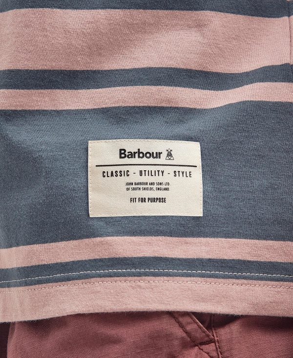 Barbour Kilton Striped T-shirt μπλε | BABO88373