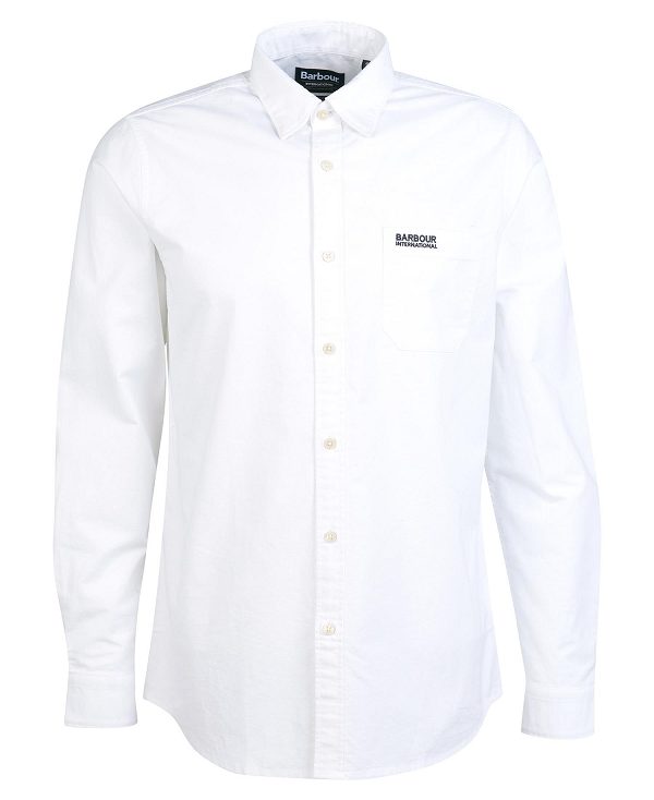 Barbour Kinetic Tailored Long-sleeved Shirt ασπρα | BABO87645