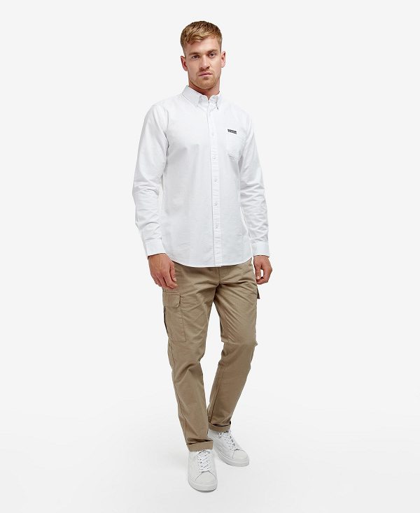 Barbour Kinetic Tailored Long-sleeved Shirt ασπρα | BABO87645
