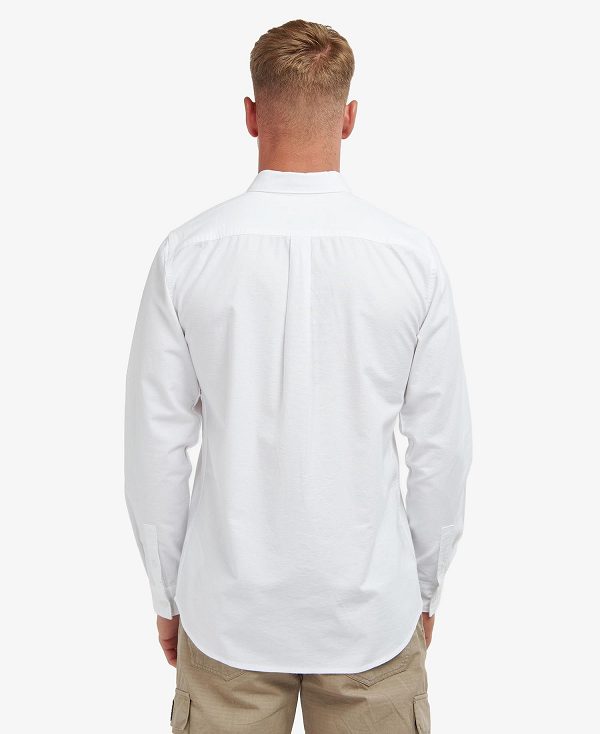 Barbour Kinetic Tailored Long-sleeved Shirt ασπρα | BABO87645