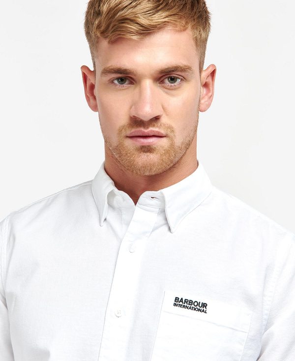 Barbour Kinetic Tailored Long-sleeved Shirt ασπρα | BABO87645