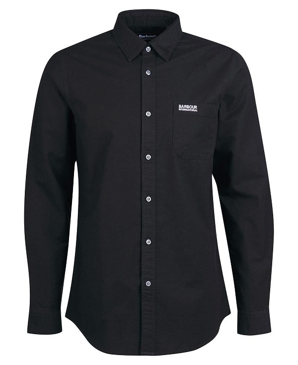 Barbour Kinetic Tailored Long-sleeved Shirt μαυρα | BABO87649