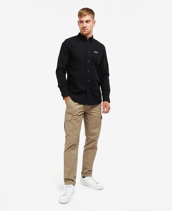 Barbour Kinetic Tailored Long-sleeved Shirt μαυρα | BABO87649