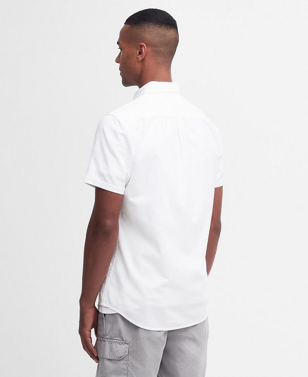 Barbour Kinetic Tailored Short-sleeved Shirt ασπρα | BABO87710
